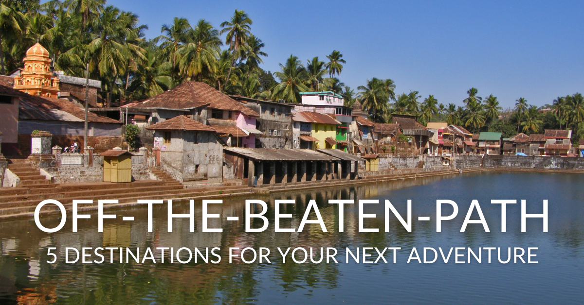 Freshwater pond and houses in Gokara, India