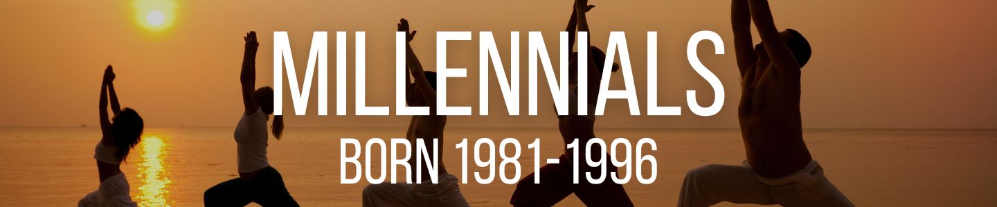 millennials doing yoga on beach