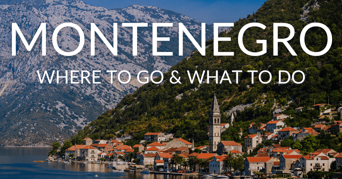 Bay of Kotor with limestone mountains in background, Montenegro
