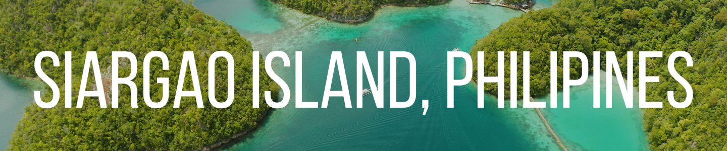 aerial view of Siargaro Island, Philippines