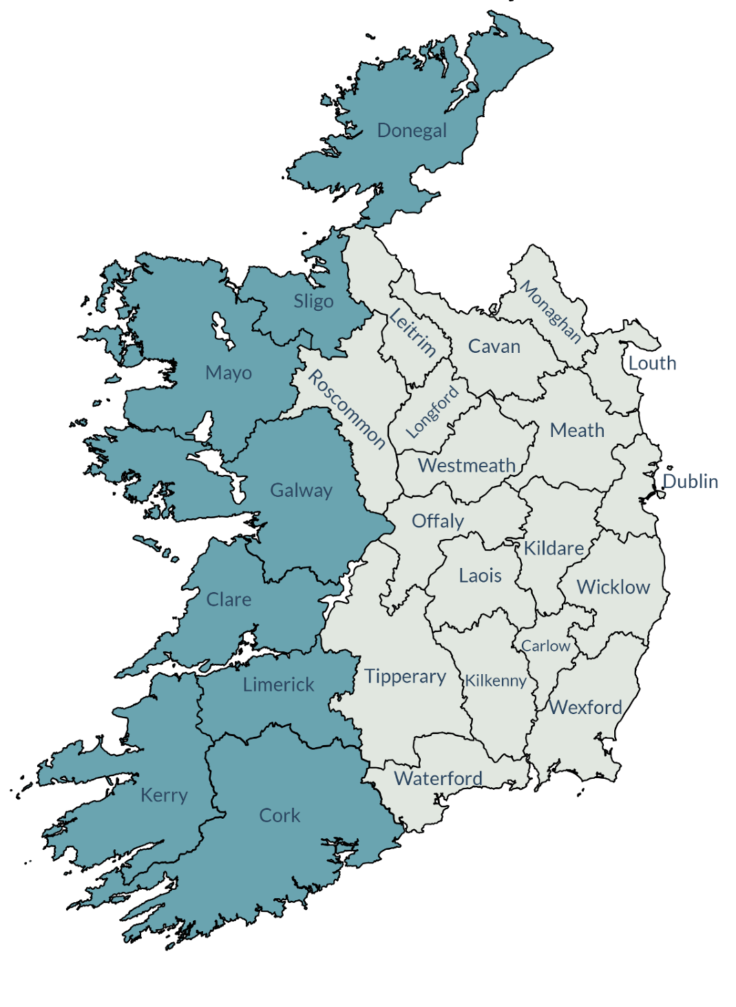 Wild Atlantic Way map