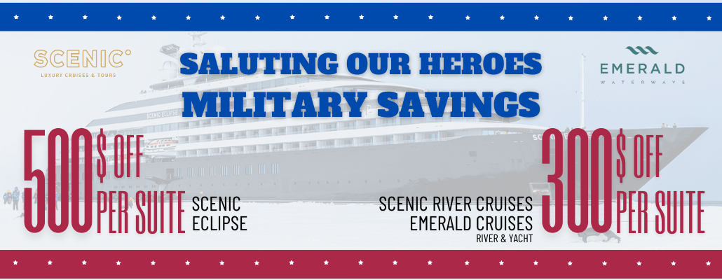 Scenic & Emerald Waterways Military Saves Promotion