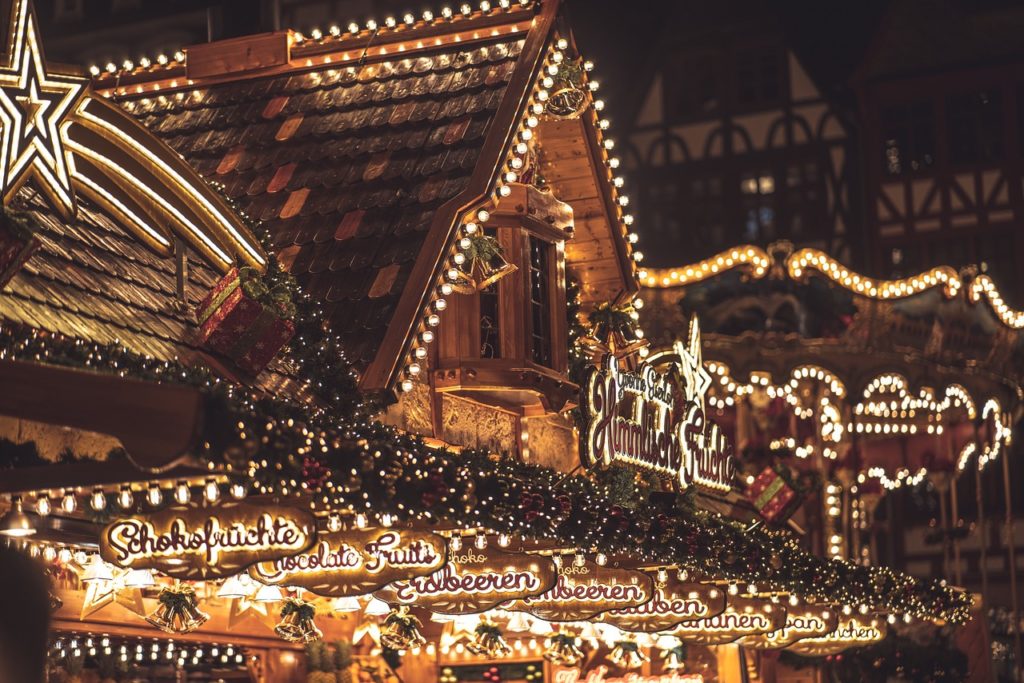 lights, christmas market, christmas