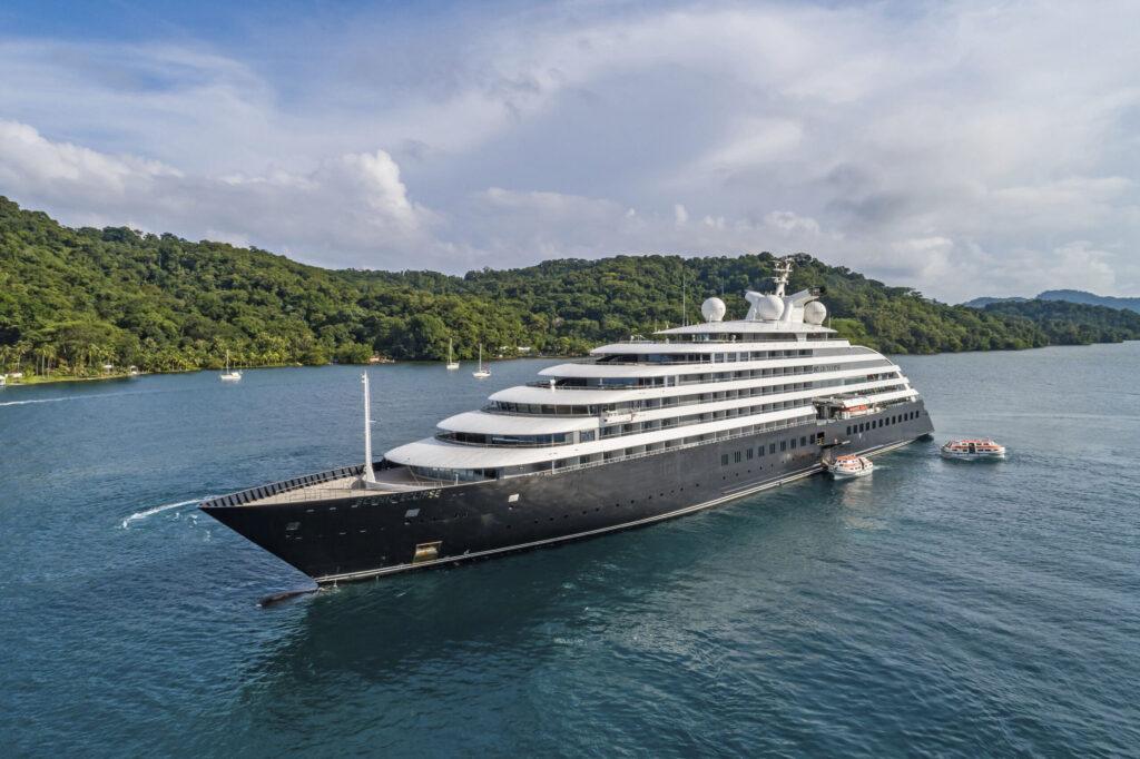 Scenic Eclipse luxury yacht in Roatan, Honduras