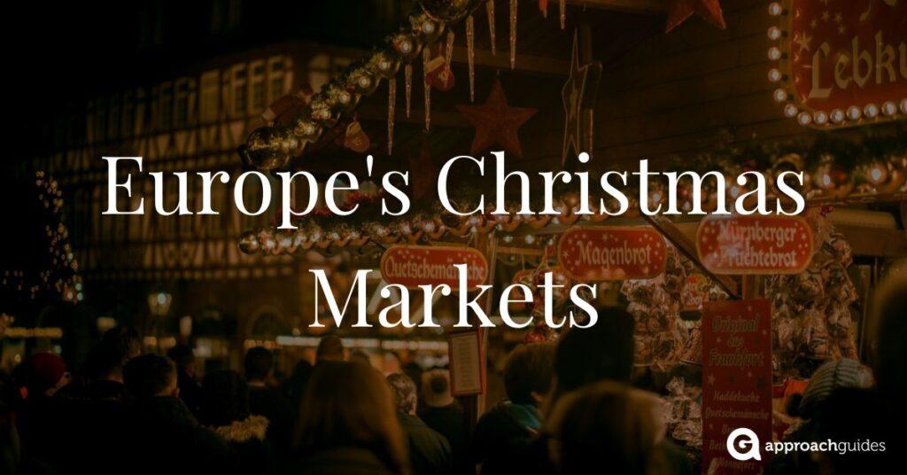 European Christmas market at night