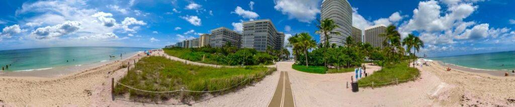 Spherical equirectangular 360 vr photo of Sunny Isles Beach FL Miami Dade for virtual tour