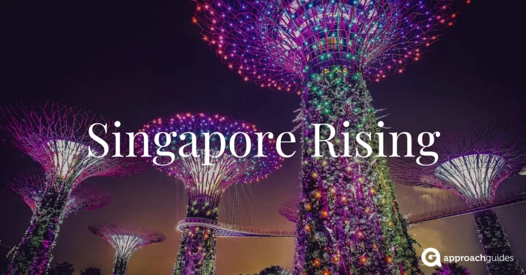 Gardens by the Bay at night in Singapore