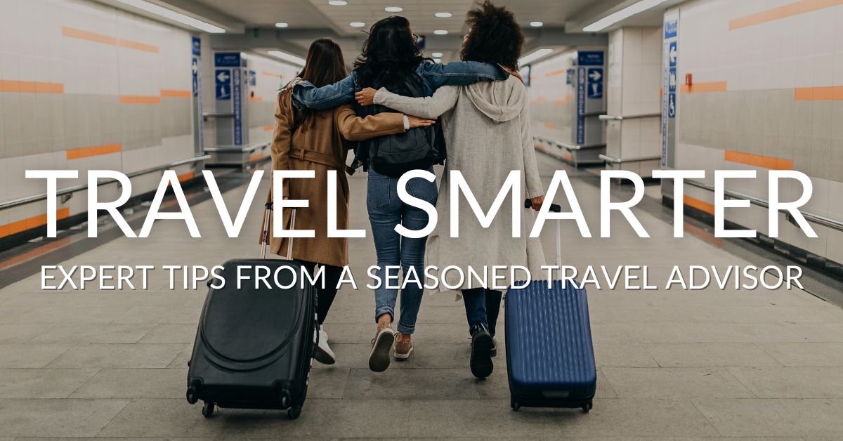 three women walking through airport with luggage