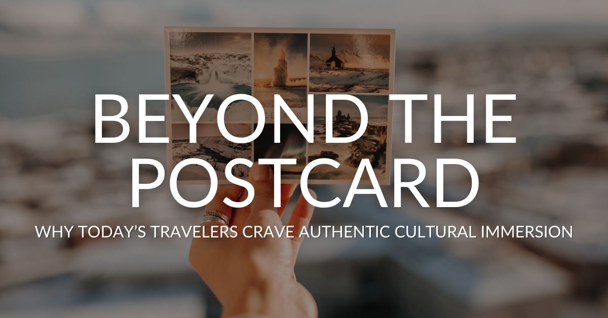 woman holding postcard of iceland